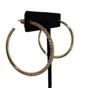 Nine West Womens Gold Tone Beyonce Style Round Hoop Earrings Christmas Gift Girl